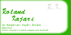 roland kajari business card